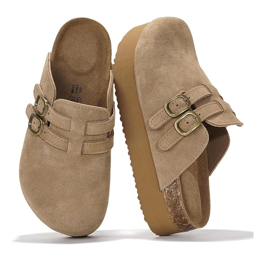 Project Cloud 100% Genuine Leather Clogs for Women - Wedge Womens Clogs Platform Sandals with Mem... | Amazon (US)