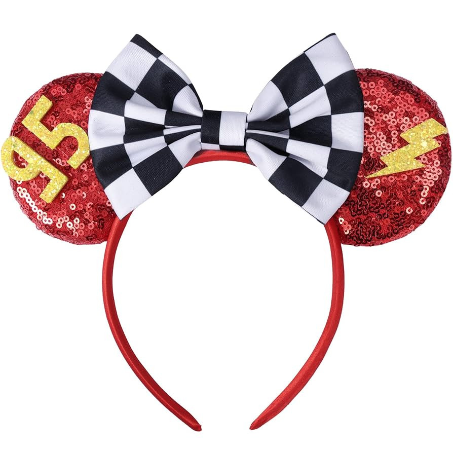 Mouse Ears Headband, Cars Ears for Women Adult Kids, Sequin Headband Park Ears Trips Party Cospla... | Amazon (US)