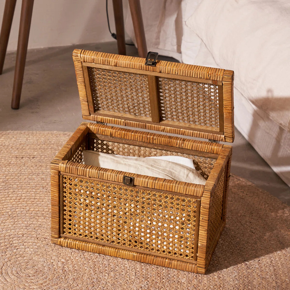Natural Rattan Storage Box Set, Decorative Storage Set of 3 | Wayfair North America