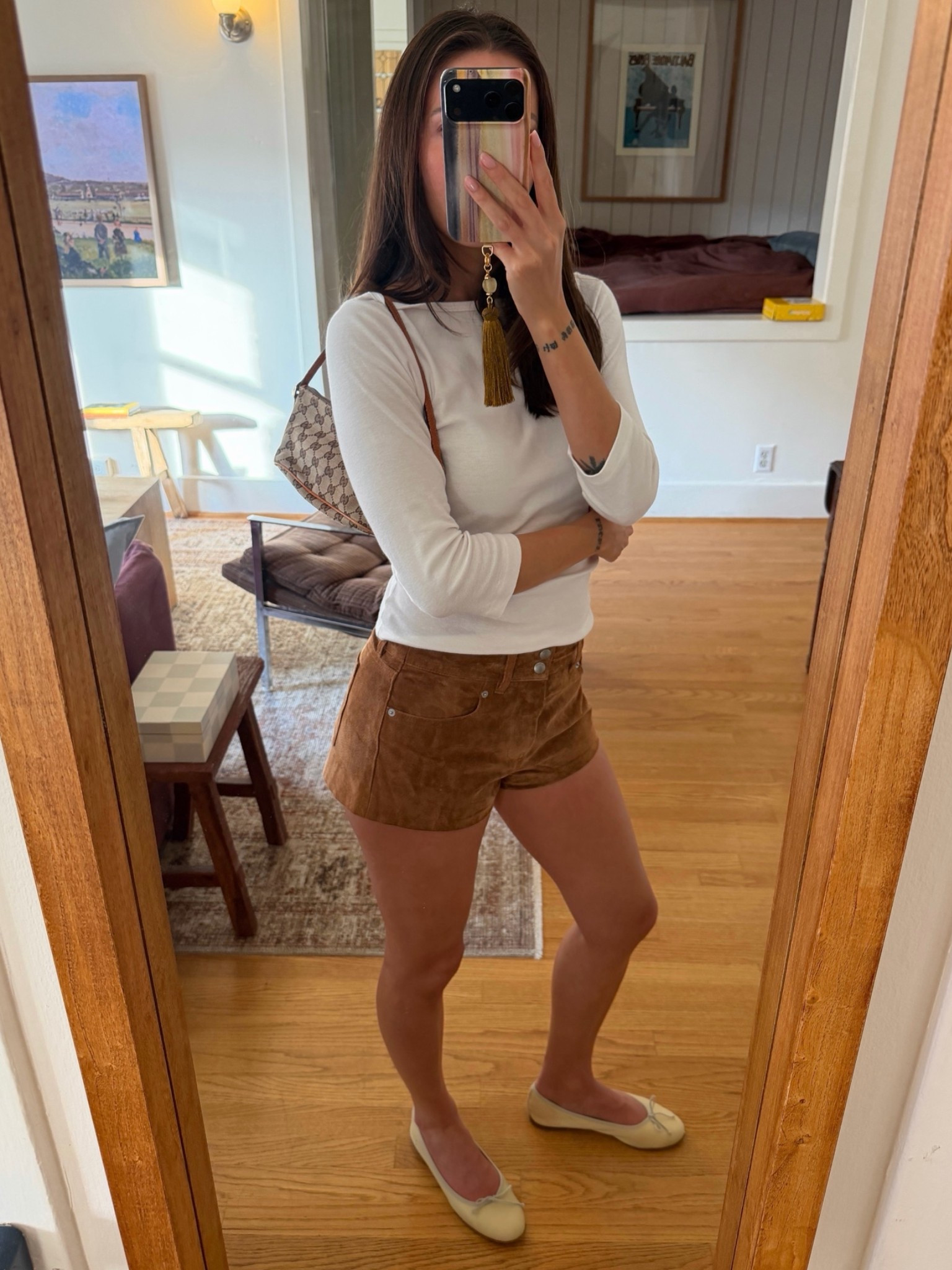 The perfect suede shorts