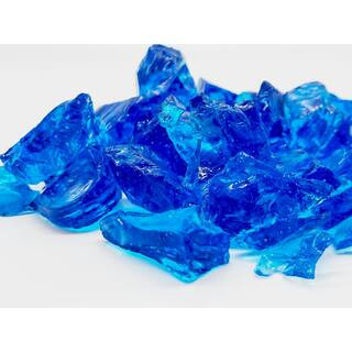 Turquoise Fire Pit Glass Rocks by Element Fire Glass, 1/2 in. -1 in., 10 lbs. | The Home Depot