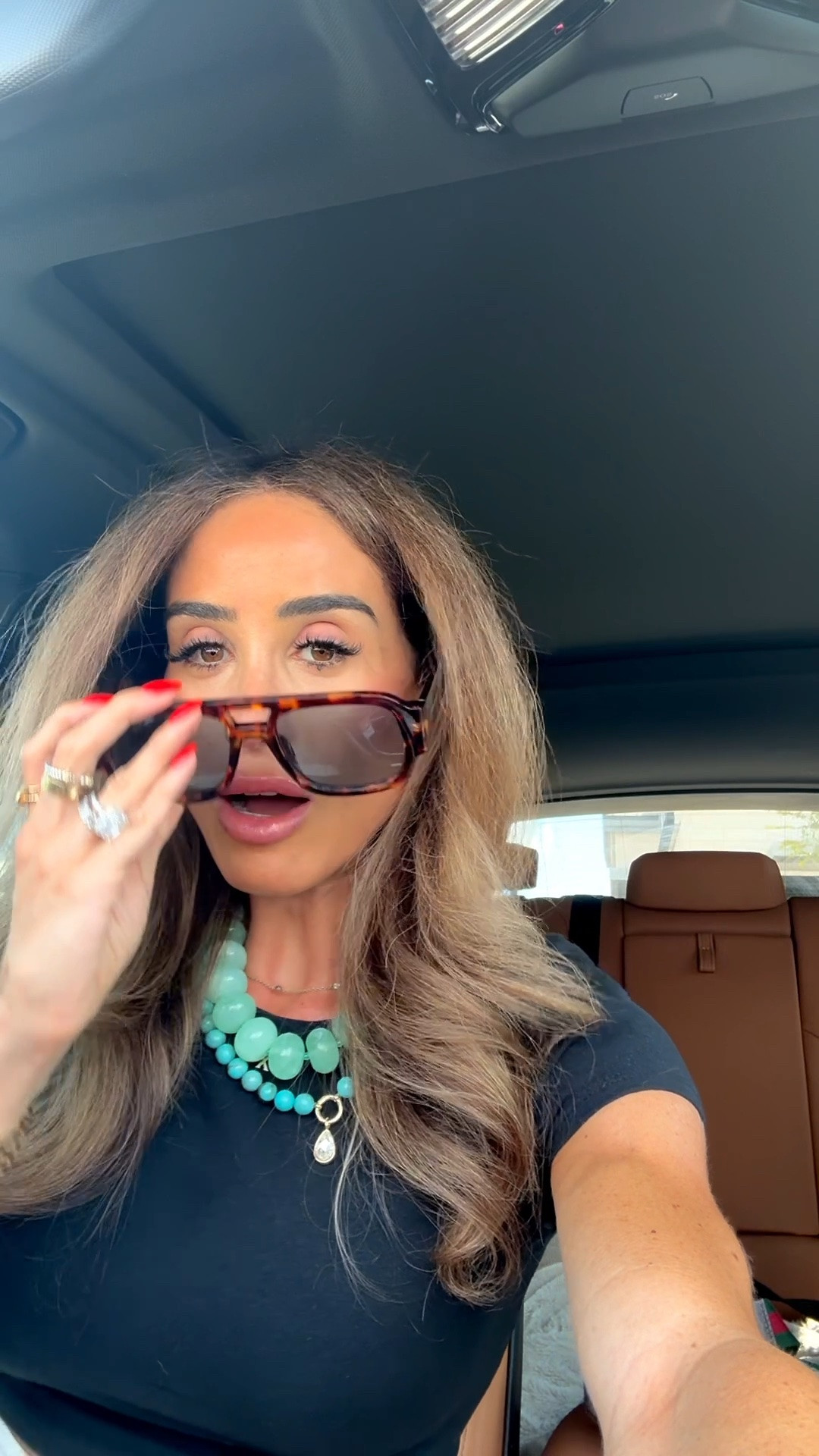Outfit of the day for a casual day. Wearing my favorite sunglasses with black tee and beaded necklaces

#LTKPetite #LTKootd