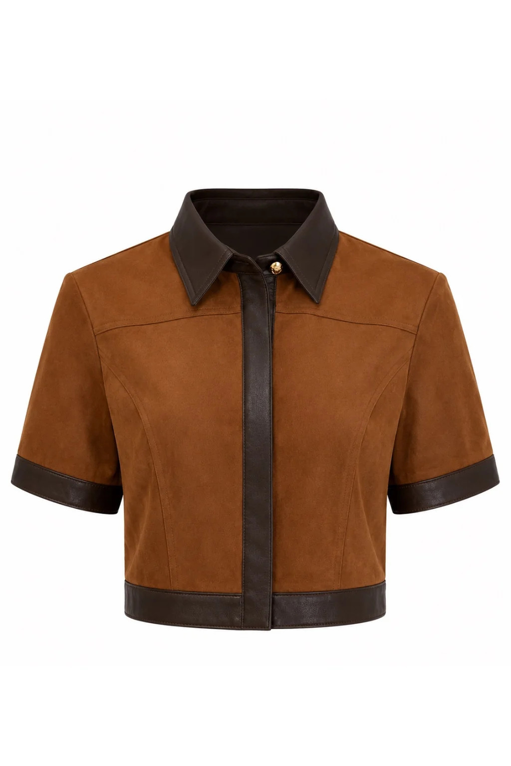 Boston Camel Chocolate Suede Top | Anna Cate Collection
