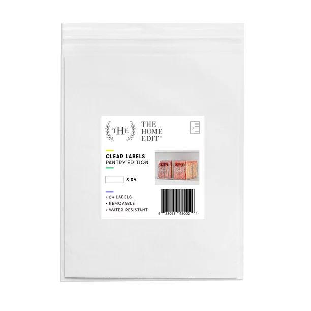 The Home Edit Pantry Labels, Pack of 24, Clear, White Font | Walmart (US)