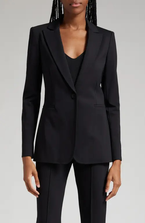 Alice + Olivia Breanne Fitted Blazer in Black at Nordstrom, Size 6 | Nordstrom
