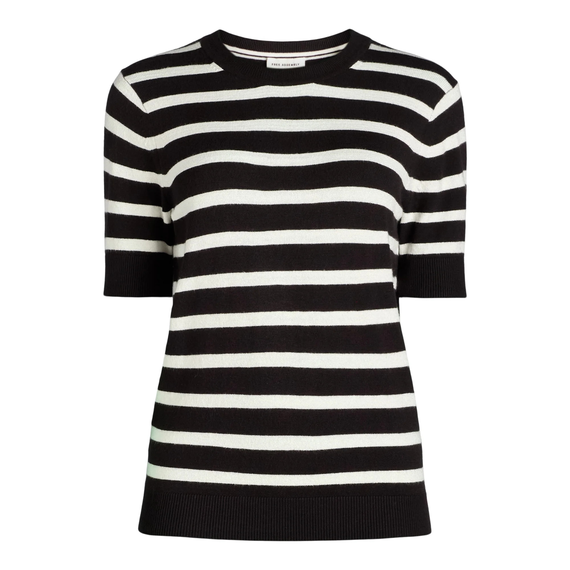 Free Assembly Women's Shrunken Sweater Tee, Sizes XS-XXL | Walmart (US)