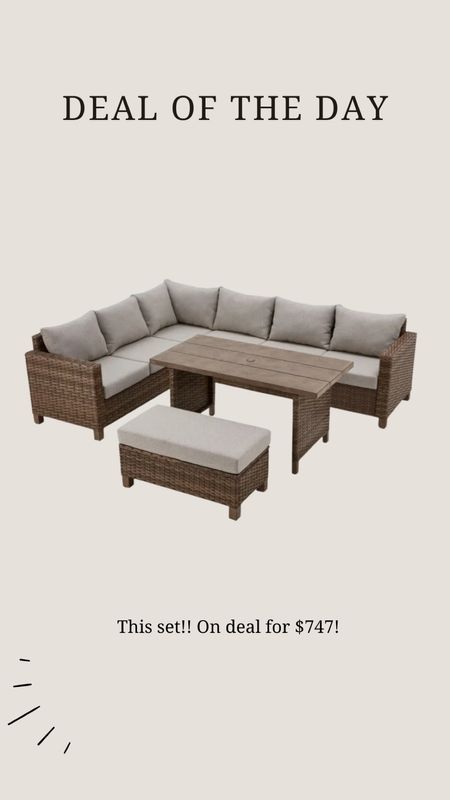 Walmart deal of the day 
Backyard furniture on sale
Patio furniture 
Outdoor dining table set 

#LTKSeasonal #LTKhome #LTKsalealert