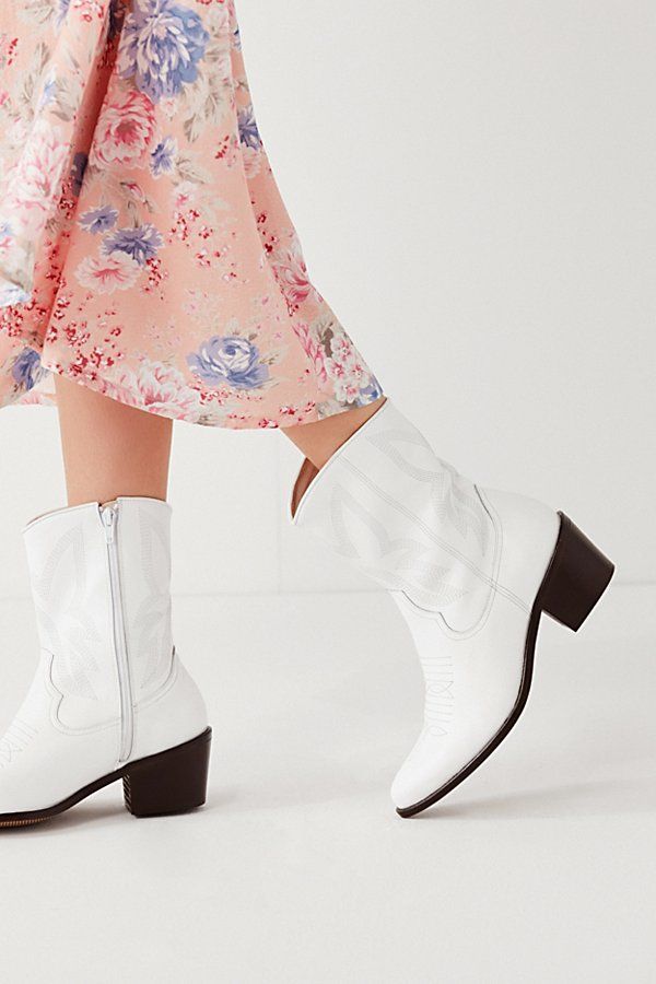 Tary Cowboy Boot - White 36 at Urban Outfitters | Urban Outfitters US