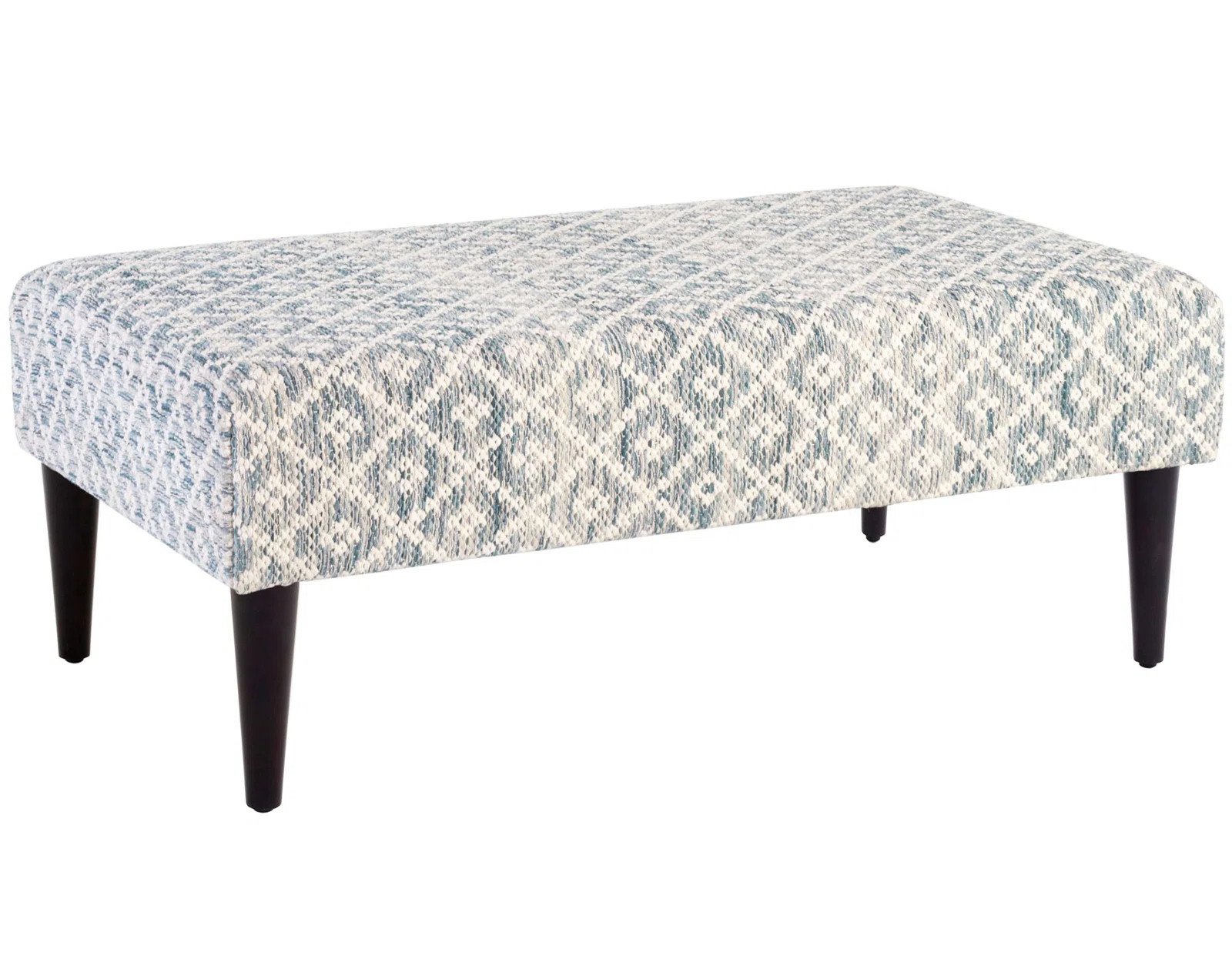 Annie Selke Home Melange Diamond Blue Tapered Leg Rug Ottoman | Wayfair | Wayfair North America