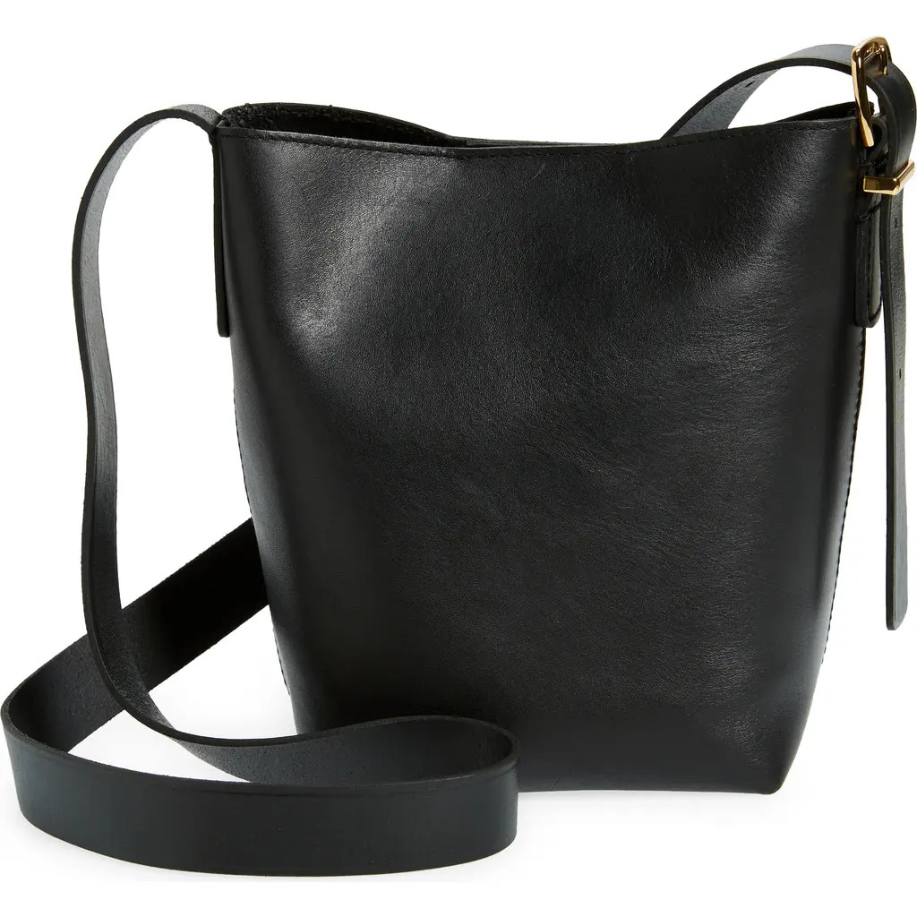 Madewell The Essential Mini Bucket Tote in True Black at Nordstrom | Nordstrom