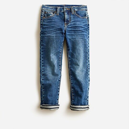 Boys' lined stretch jean in dark wash | J.Crew US