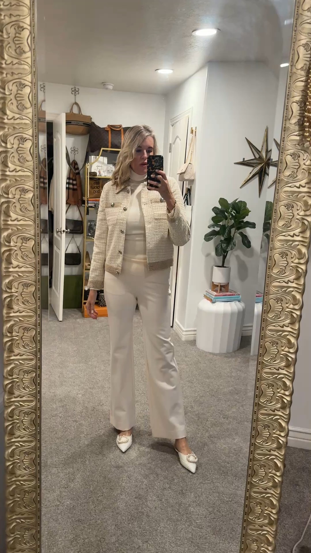  🚨$20 off $125 or $50 off $200

Chico’s for Fall and can take you from casual days to Thanksgiving dinner.

Classic and beautiful ivory outfit
Tweed Ladies Jacket tts 

Light  weight Ivory tunic sweater with rhinestone button sleeve detail tts 

Pointe knit pull on pant with side zipper pockets 

A rhinestone drop earring


#LTKSaleAlert #LTKStyleTip #LTKOver40