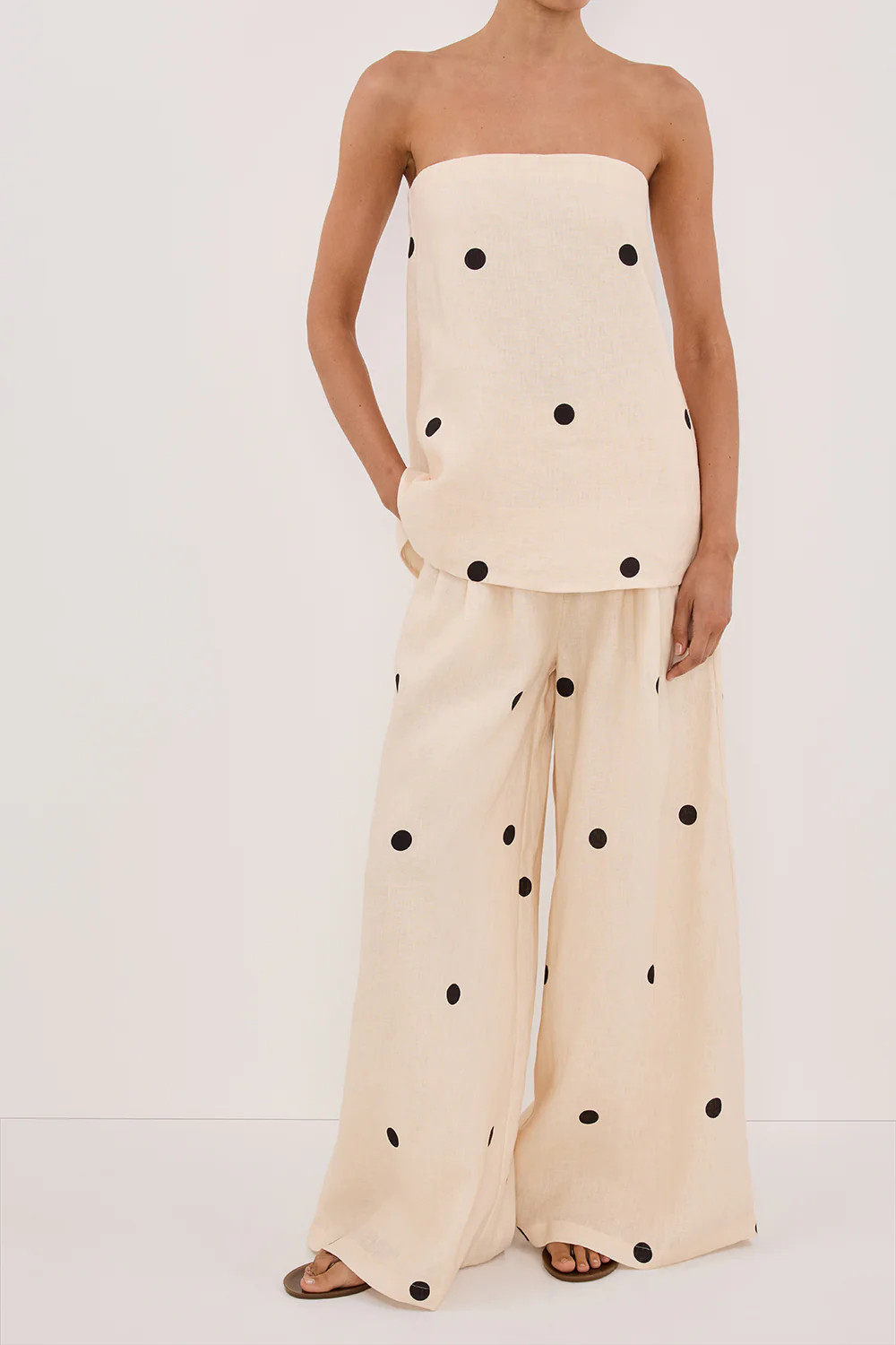 BEVERLY CREAM SPOT PANT | DISSH