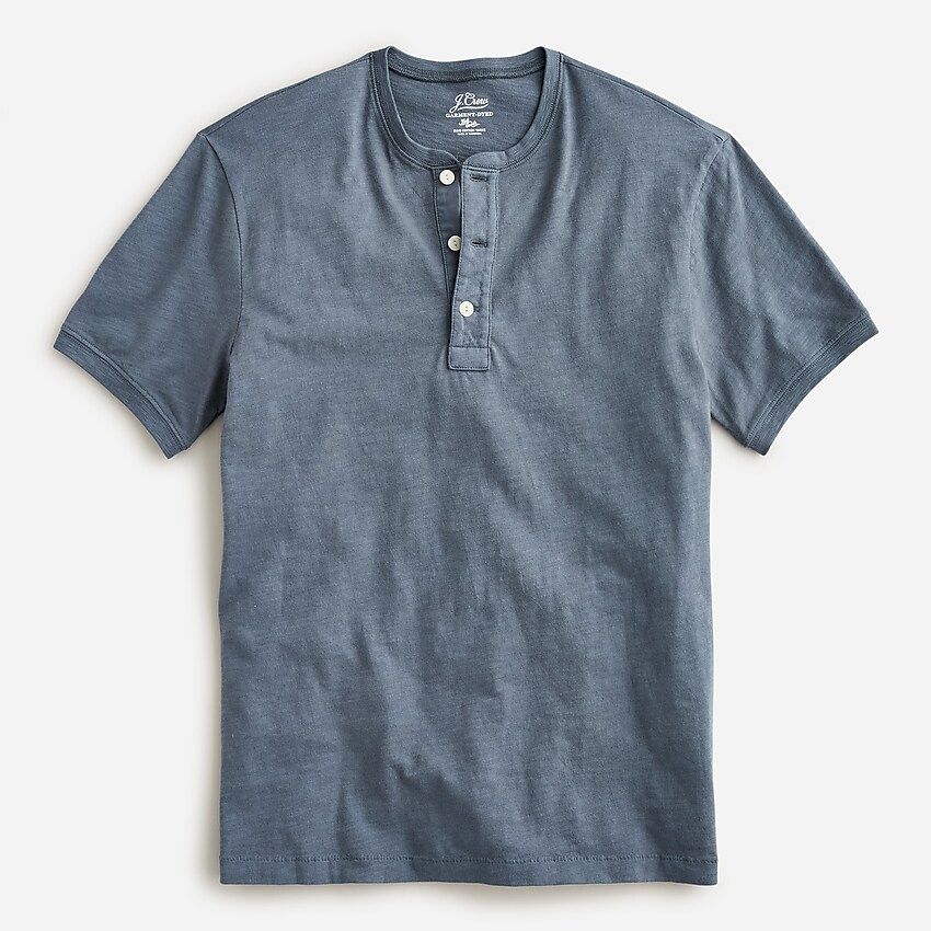 Garment-dyed slub cotton short-sleeve henley | J.Crew US