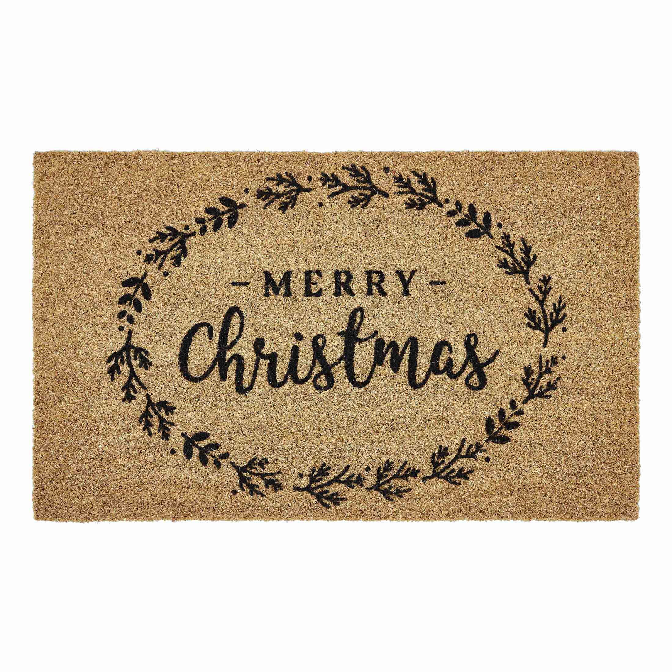 My Texas House Merry Christmas Natural Coir Holiday Outdoor Doormat, 18" x 30" | Walmart (US)