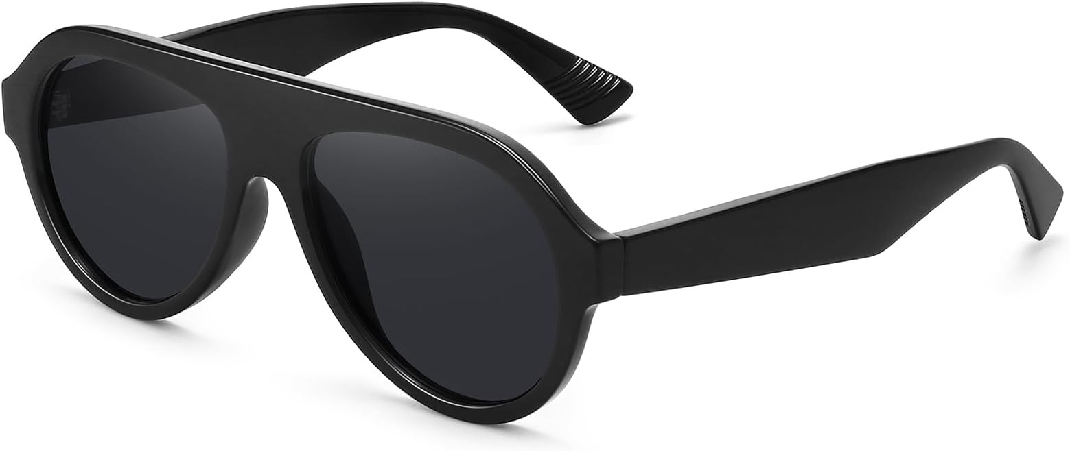 Fozono Trendy Polarized Aviator Sunglasses for Women Men 70s Vintage Plastic Frame Sun Glasses FZ... | Amazon (US)