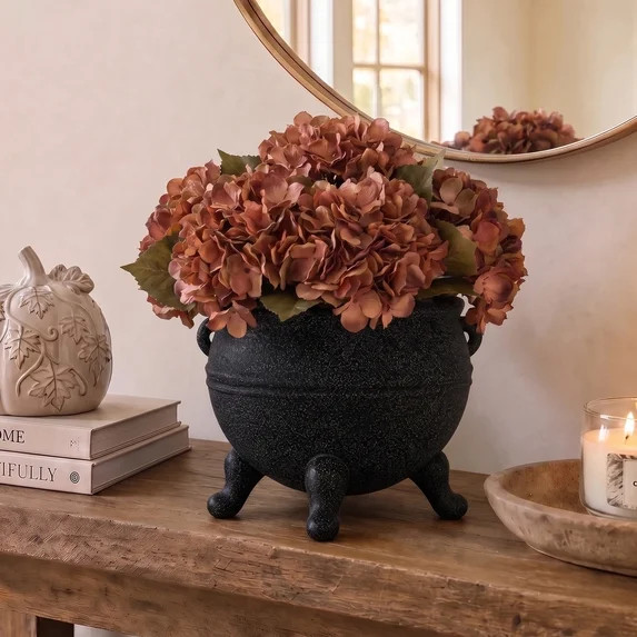 My Texas House Cauldron Decorative Planter, Black, 14" x 12" | Walmart (US)