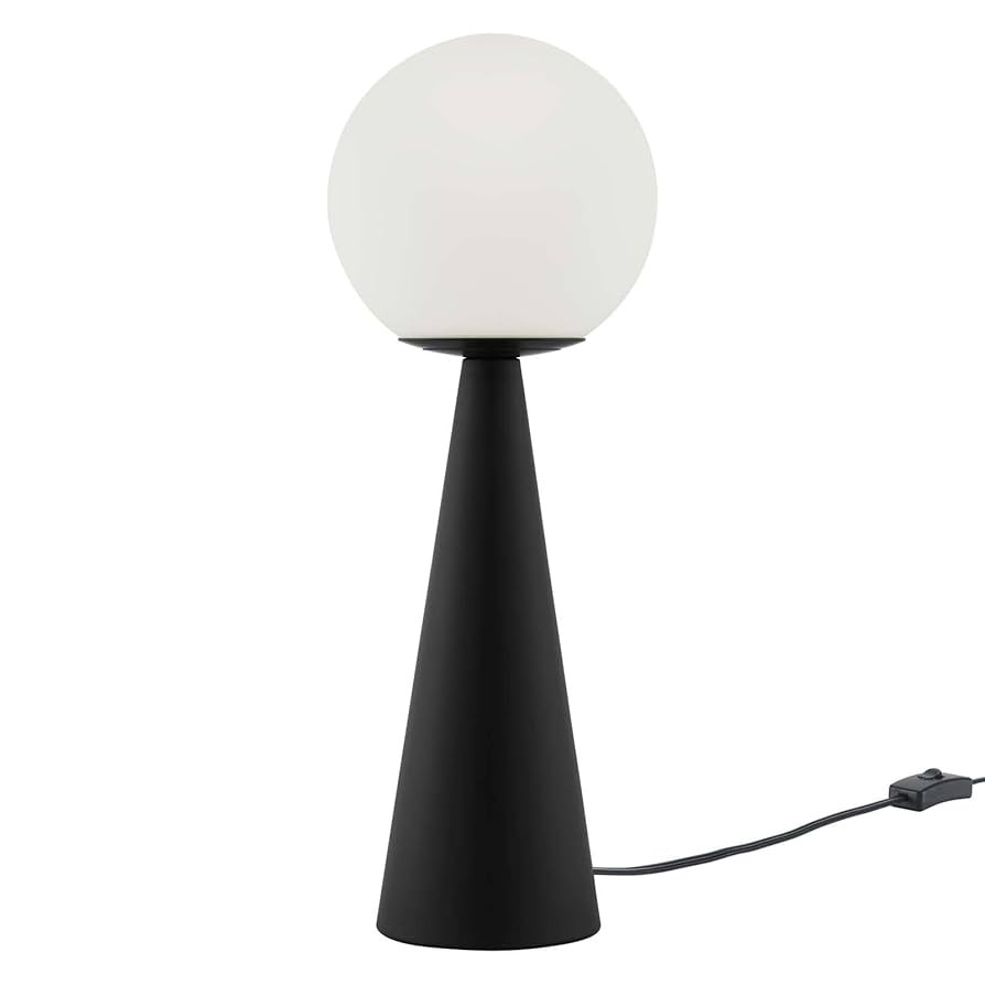 Modway Apex Glass Globe Glass Table Lamp in White Black | Amazon (US)