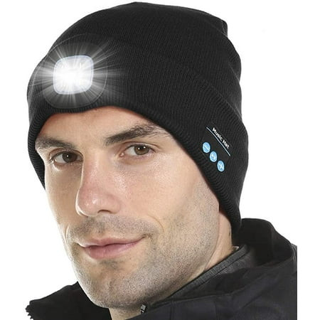 Zukuco Bluetooth Beanie Hat with Light LED Music Beanie Cap with Headphones Built-in Stereo Speakers & Mic Winter Beanie for Men Women | Walmart (US)