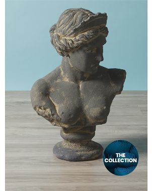 28in Cement Bust Decor | Decorative Objects | HomeGoods | HomeGoods