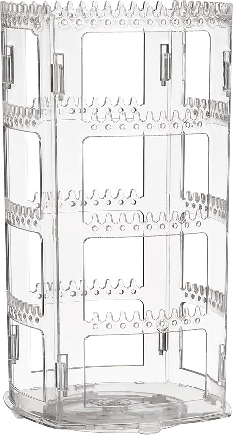 Amazon.com: Sooyee 360 Rotating Earring Holder and Jewelry Organizer, 4 Tiers Jewelry Rack Displa... | Amazon (US)