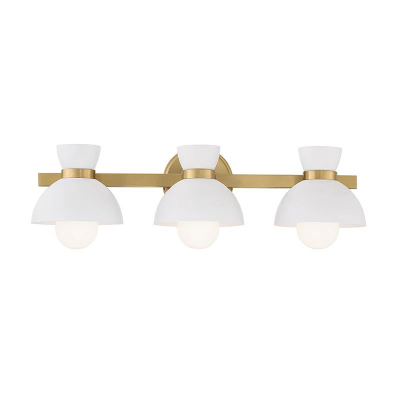 Joss & Main 3-Light Bathroom Vanity Light In Natural Brass & Reviews | Wayfair | Wayfair North America