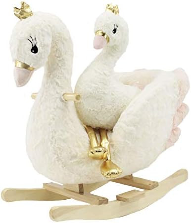 Soft Landing , Darling Duo, 2-Piece Plush & Joyride Character Rocker Bundle, Swan | Amazon (US)