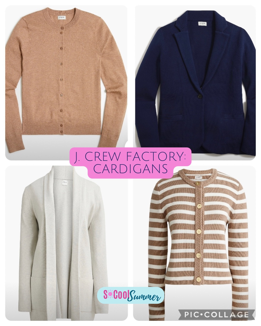 Cardigans at J. Crew Factory for summers.   Mushroom still available!

#hocsummer
 #coolsummer #lightsummer #truesummer #softsummer #pastelsummer #darksummer #brownsummer #sweetpeasummer #summerpalette #summerfinds


#LTKSaleAlert #LTKWorkwear #LTKFindsUnder50