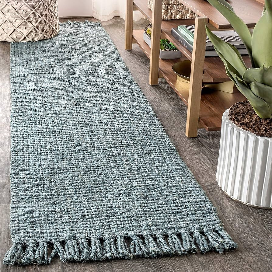 JONATHAN Y NRF103B-2 Pata Hand Woven Chunky Jute with Fringe Indoor Area -Rug Bohemian Farmhouse ... | Amazon (US)