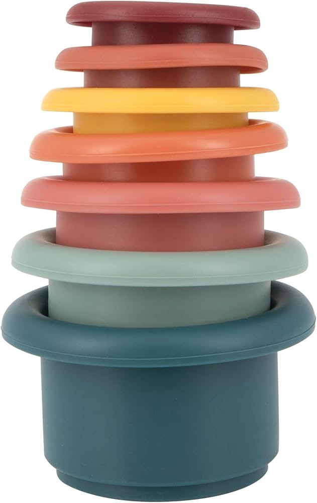 Nuby Soft Silicone Stacking Cups - 7-Piece Toddler Toy for Hand-Eye Coordination and Early Develo... | Amazon (US)