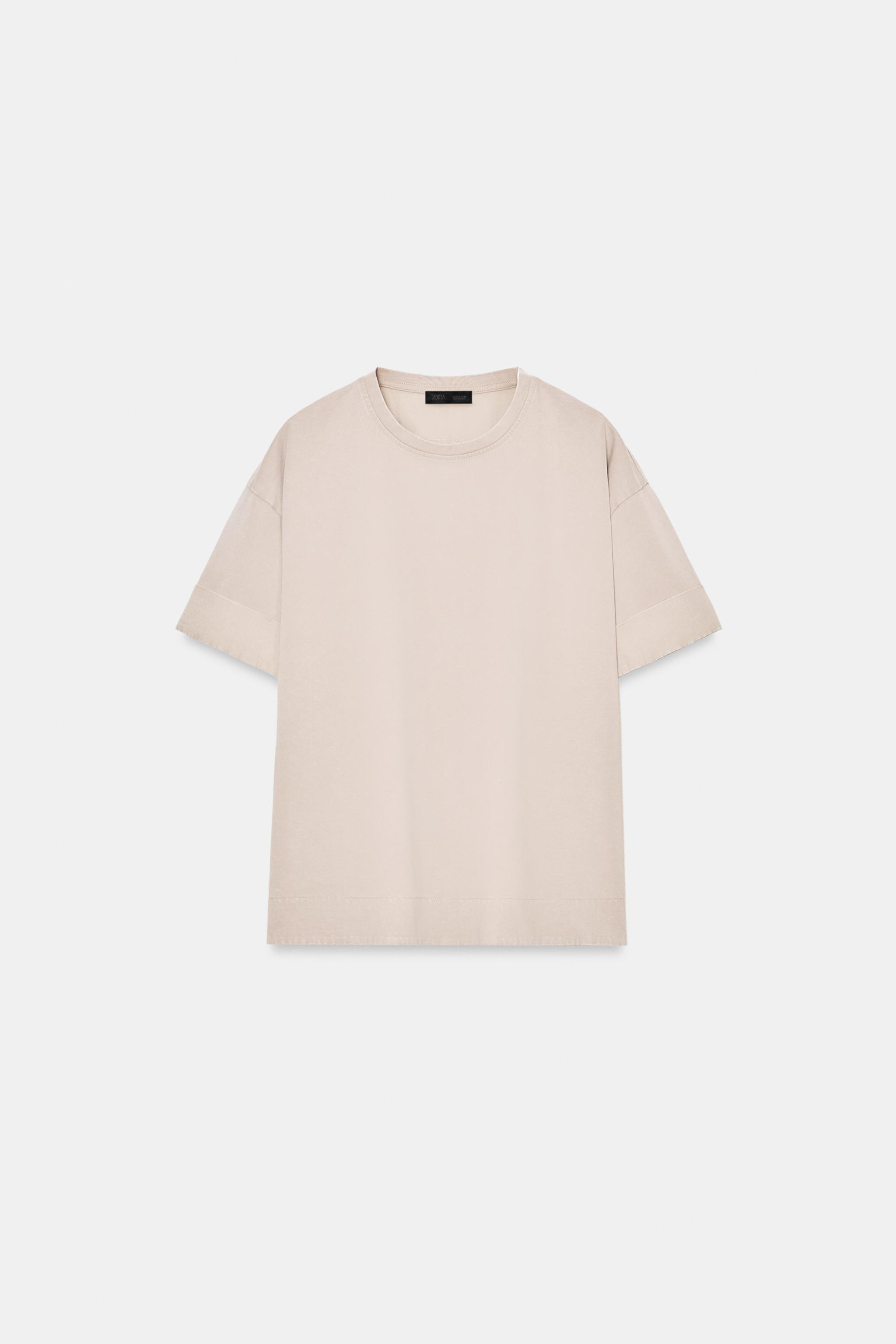 HEAVY COTTON SHORT SLEEVE T-SHIRT | Zara UK