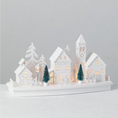 Sullivans LED Village Scene Tabletop Figurine 10"H White | Target