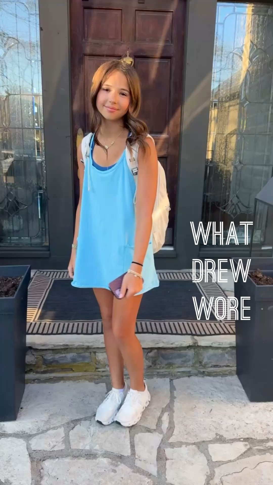 What Drew wore. 
The cutest Athleisure dress with built in shorts. Teen style. 
Size XS
I plan to wear this as well! So soft!

#LTKKids #LTKootd #LTKActive