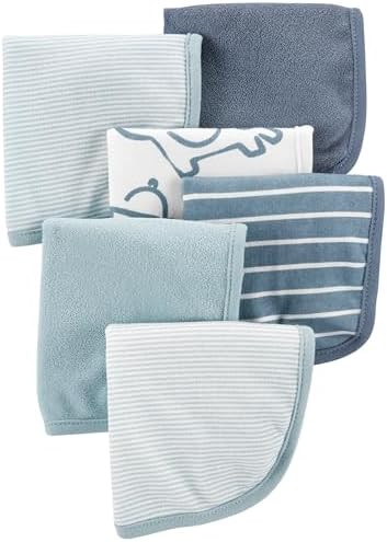 Carter's 6-Pack Washcloths (Blue/Navy/Stripes) | Amazon (US)