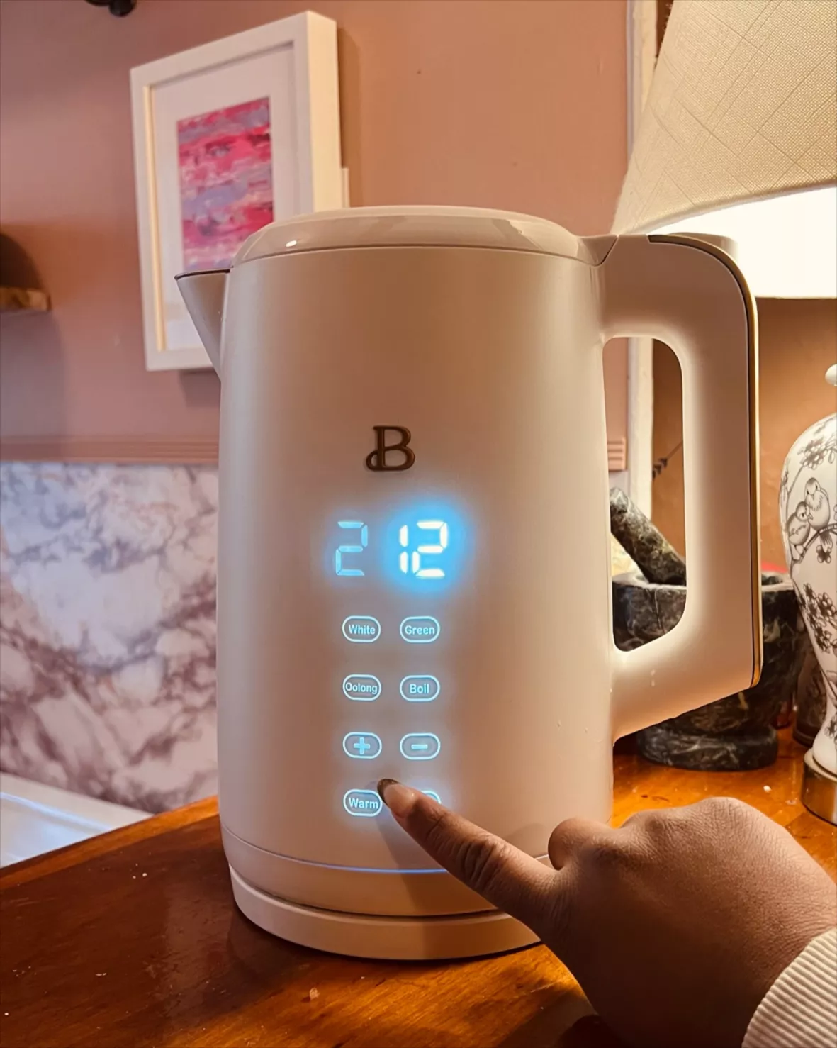 Beautiful 1.7 Liter One-Touch Electric Kettle, by Drew Barrymore (Black  Sesame)