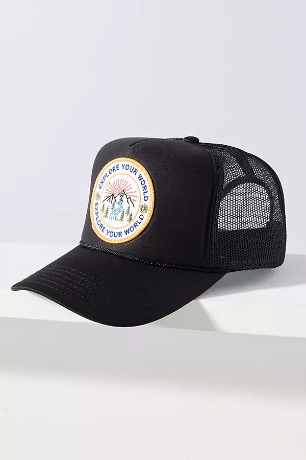 Friday Feelin Explore Your World Trucker Hat | Anthropologie (US)