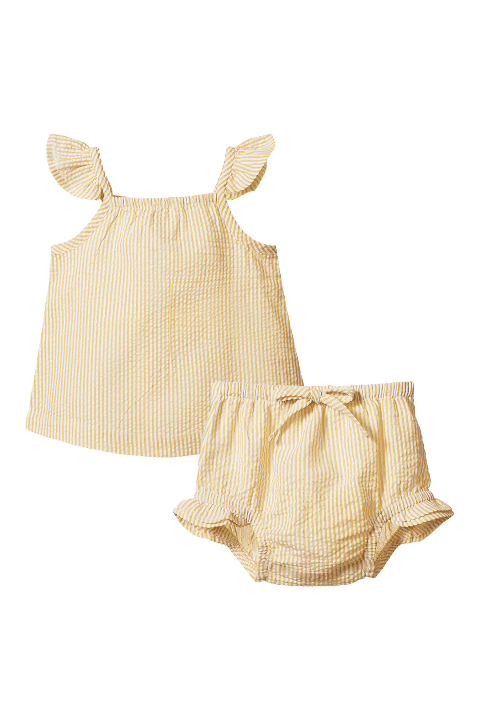 Kids' Stripe Organic Cotton Seersucker Tank & Bloomers Set (Women) | Nordstrom | Nordstrom