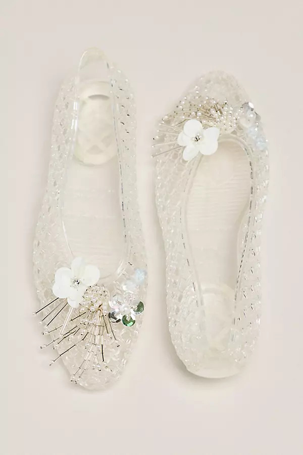 Heavenly Jelly Camelia Embellished Flats | Anthropologie (US)