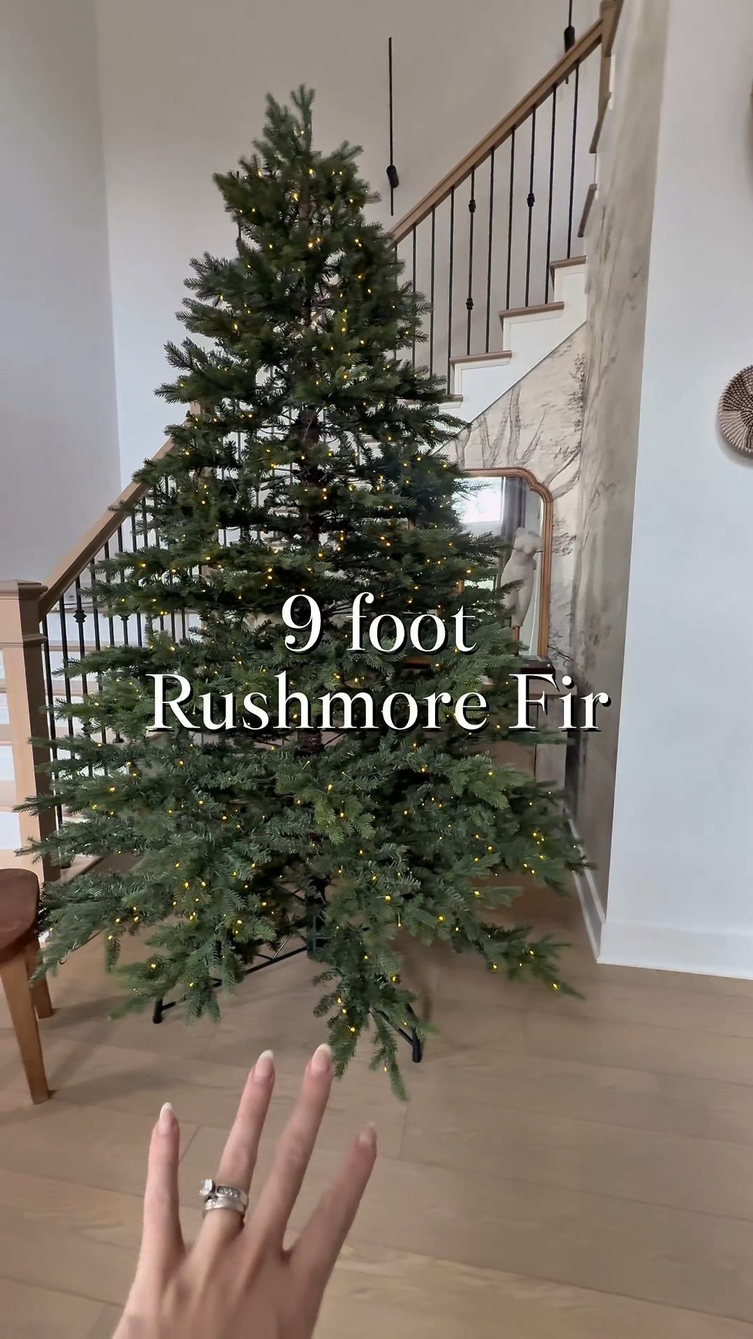 Kingofchristmas faux 9ft tree. This is the Rushmore fir and I love it so much. I have the pre-lit one 

#christmasdecor2025 #fauxchristmastree

#LTKHome #LTKSeasonal #LTKHoliday