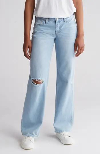 Low Loose Distressed Wide Leg Jeans | Nordstrom Rack