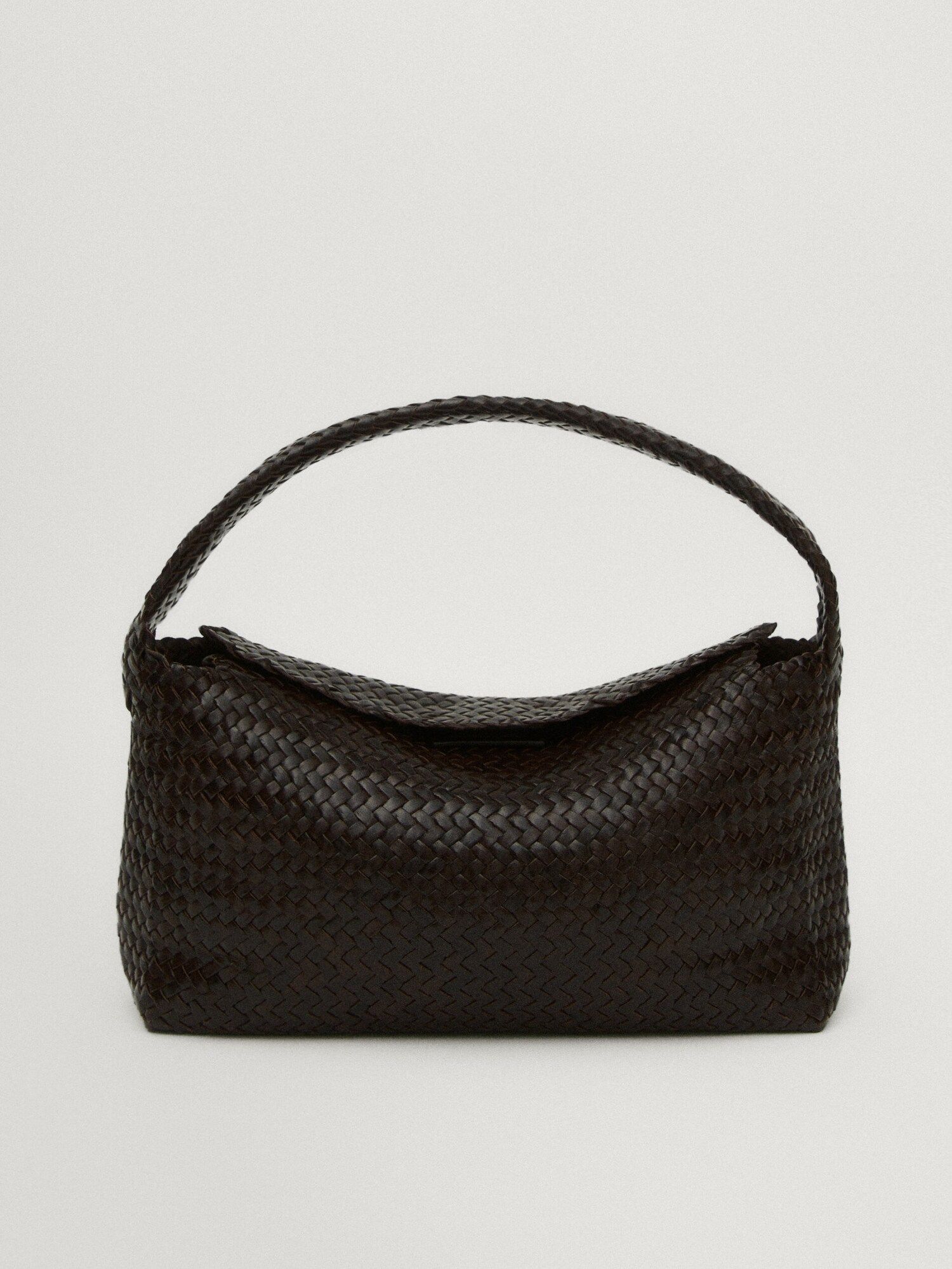 Woven nappa leather bag | Massimo Dutti UK