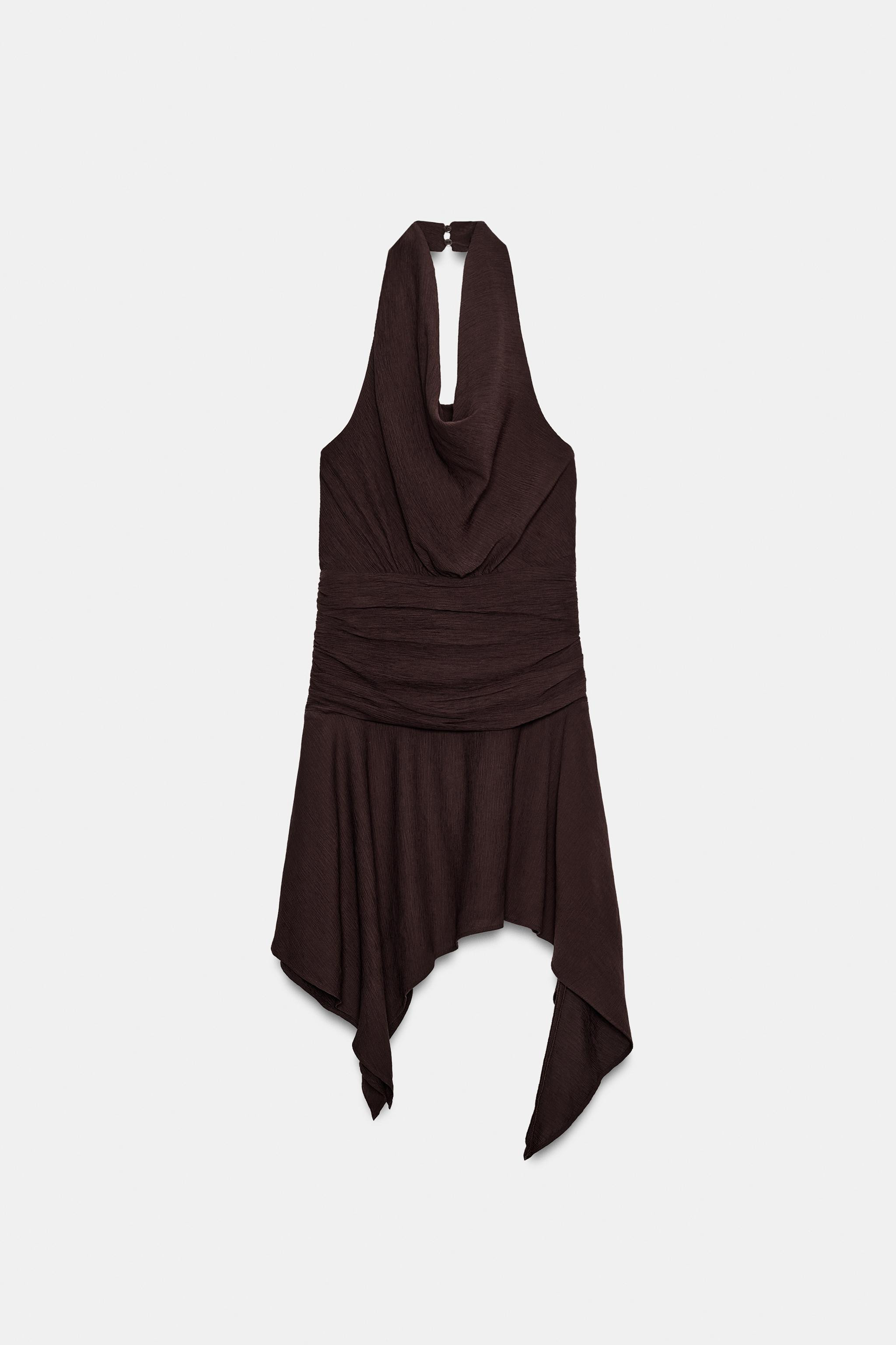 ROBE COURTE HALTER À BAS ASYMÉTRIQUE | Zara FR