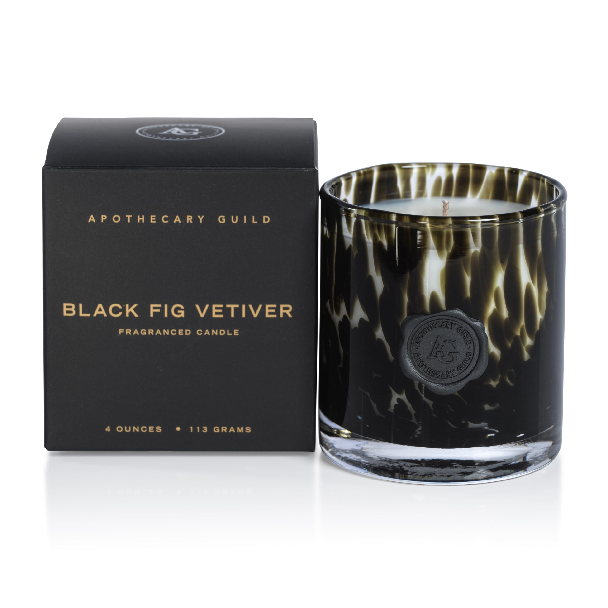 Zodax Apothecary Guild Scented Opal Glass Jar Candle in Gift Box - 4 oz - Black Fig Vetiver | Amazon (US)