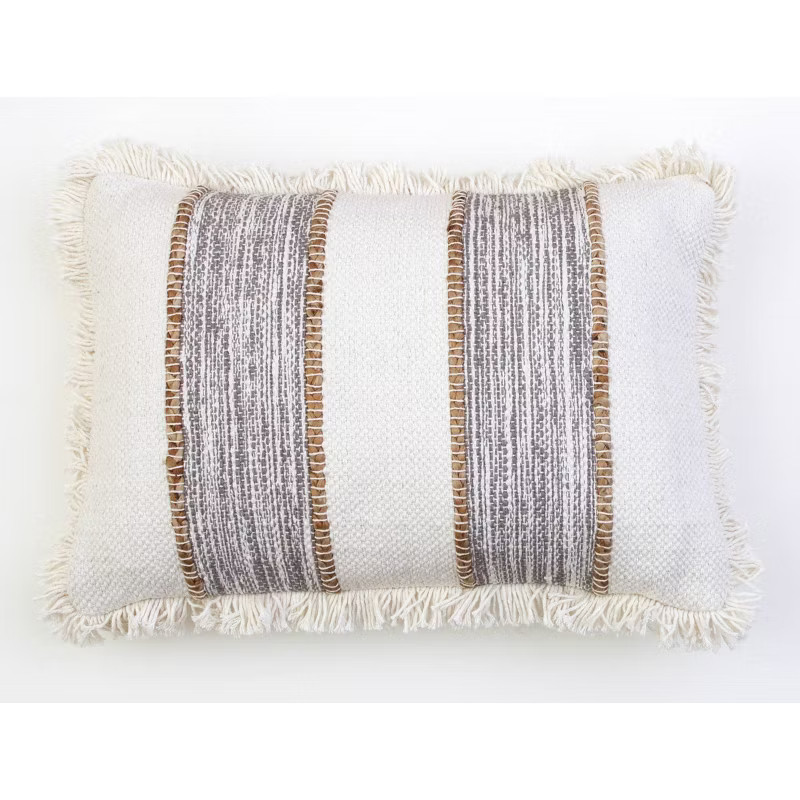 Oversize Bodhi Jute Rope Fringe Trim Throw Pillow - Decor Therapy | Target