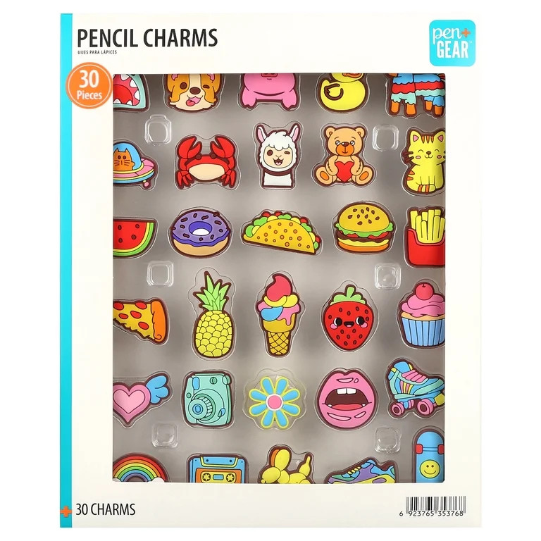 Pen+Gear Pencil Charms, Assorted Designs, 30 Count | Walmart (US)