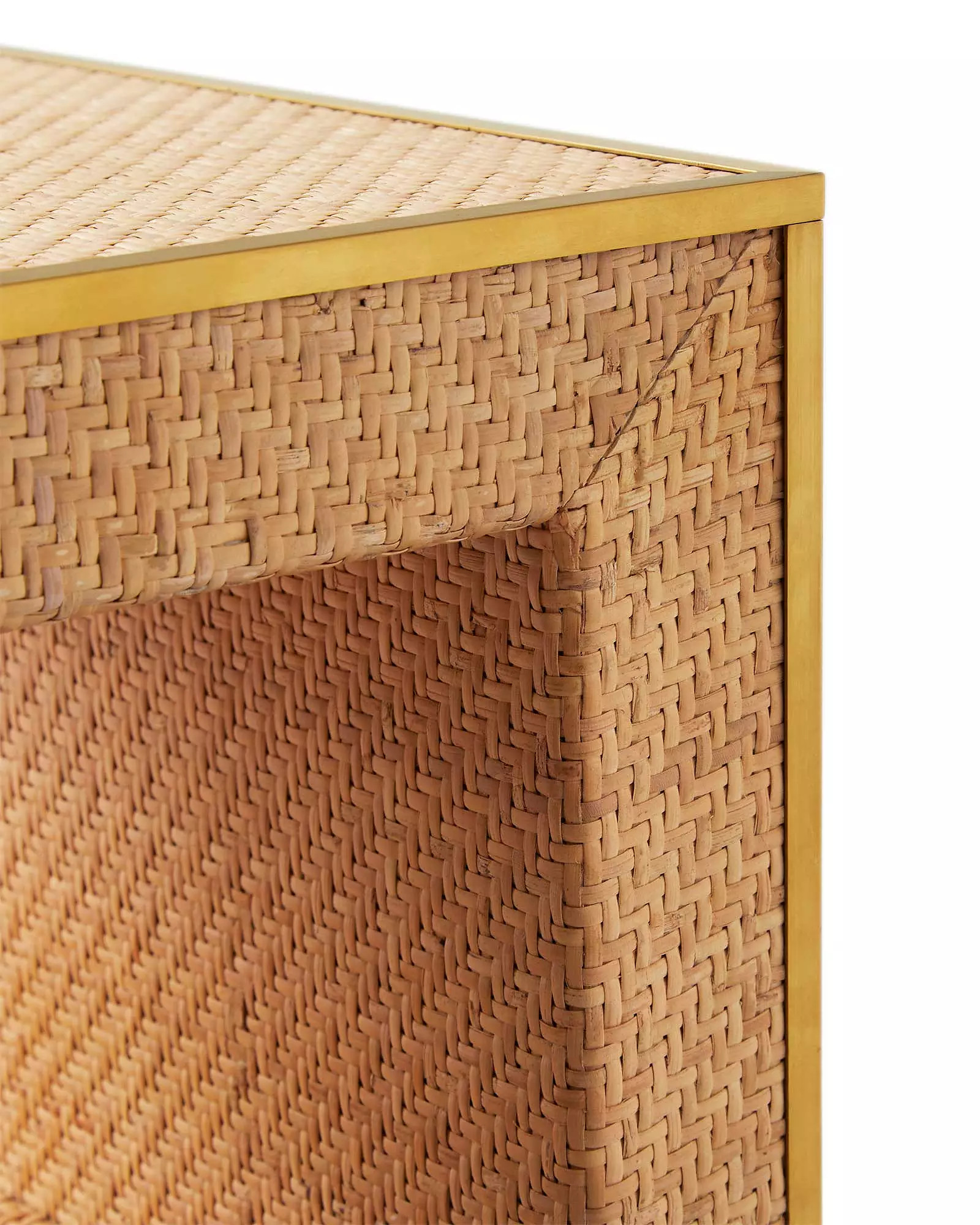 Malone Rattan Side Table | Serena and Lily