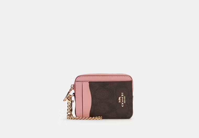 Zip Card Case In Signature Canvas | Coach Outlet