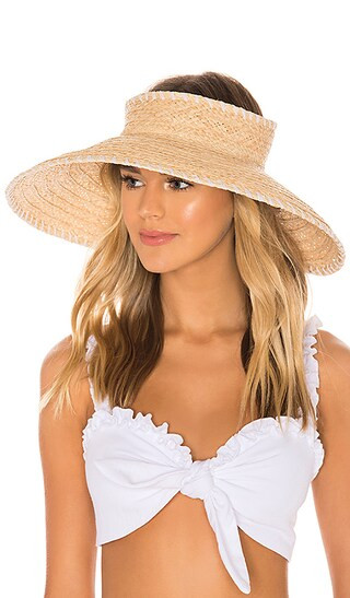 Whipstitch Roll Up Travel Visor in White | Revolve Clothing (Global)