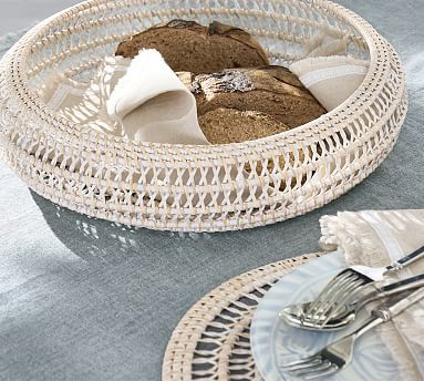 Miramar Handwoven Rattan Round Bowl | Pottery Barn (US)