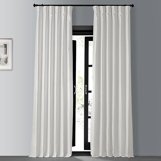 HPD Half Price Drapes Faux Silk Blackout Curtains For Room Decor Vintage Textured (1 Panel), PDCH... | Amazon (US)